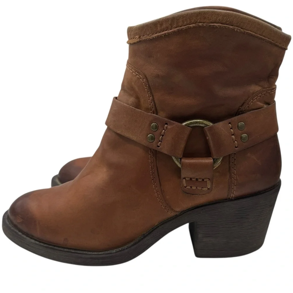 Lucky Brand Bambi Women’s Brown Leather Ankle Boots - Size 6
